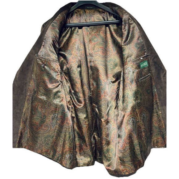 Ralph Lauren 2 Button Brown Thin Line Corduroy Blazer Sports Coat size 44 - Picture 3 of 7